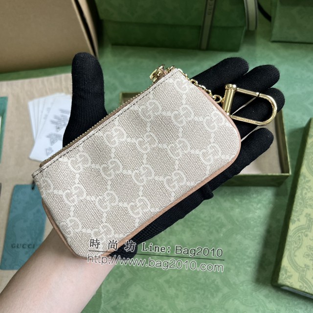 Gucci專櫃古馳最新款Ophidia系列鑰匙包零錢包 jh2496型號：772321